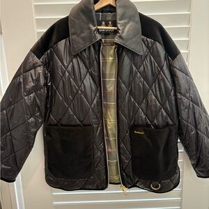 BARBOUR Premium Woodhall Quilted Jacket Black Sz US 12 $550